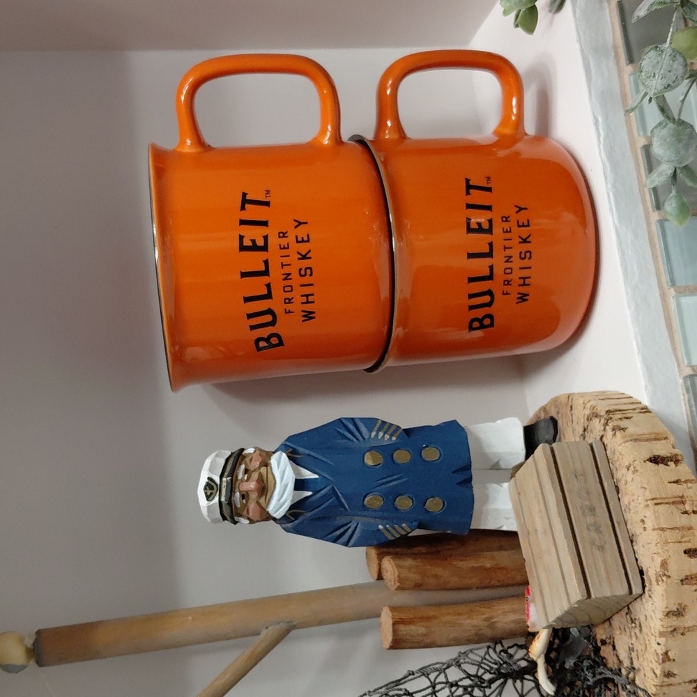 Bulleit Frontier Whiskey Campfire Coffee Mug Set of 2